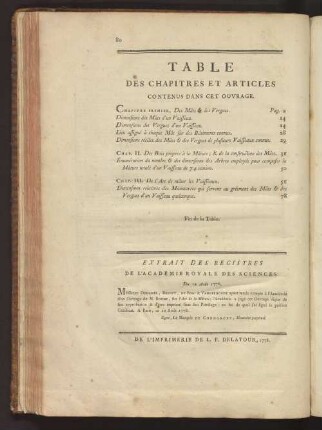 TABLE DES CHAPITRES ET ARTICLES