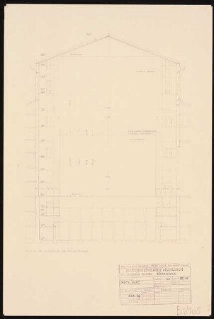 Nationaltheater, München: Bühnenhaus: Portalwand 1:100