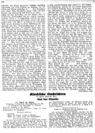Kirchliche Nachrichten : Aus der Synode