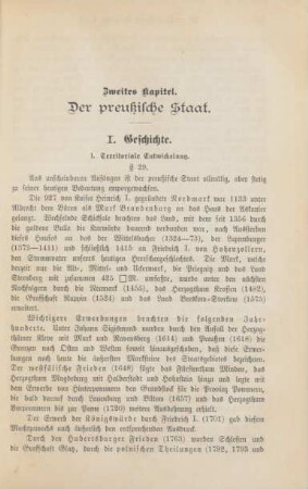 Zweites Kapitel. Der preußische Staat