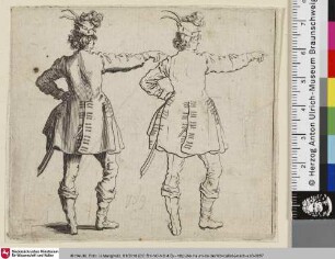 [Ein Türke, von hinten gesehen; Deux figures côte à côte du même homme]