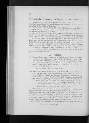 Livländischer Städtetag zu Pernau. - 1507 Febr. 23.