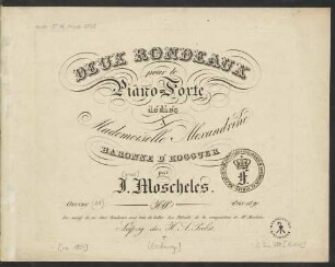 Deux Rondeaux pour le Piano-Forte Oeuvre []
