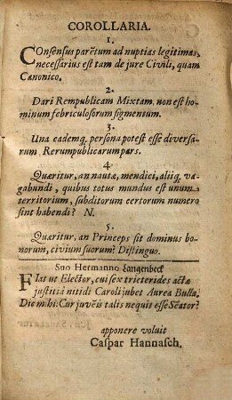 Disputatio Politica De Senatoribus