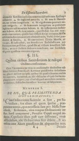 §. III. Quibus ritibus Sacerdotium & reliqui Ordines conferantur.