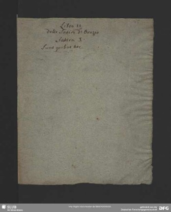 [Faszikel 17: Übersetzung von Horaz, Satiren II, 1 ins Italienische]