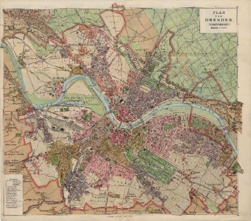 Plan von Dresden. (Stadtgebiet.)