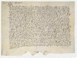 Dienstbrief des Stadthauptmanns Bartold van Adeleveszen.