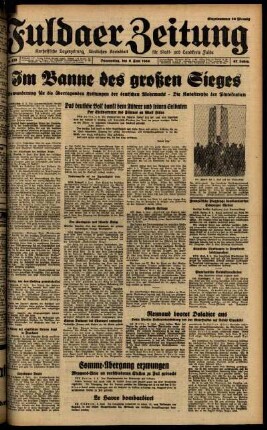 Ausgabe vom Donnerstag, den 06. Juni 1940.