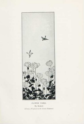 Flower panel. By Korin (From a woodcut in the Korin Hiakuzu)