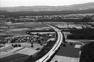 Hochdorf: Autobahnabschnitt, Freiburg Mitte - Nord, Richtung Nord