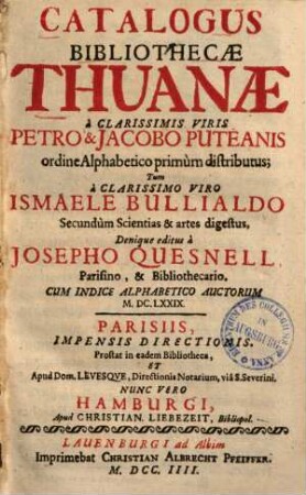 Catalogus Bibliothecae Thuanae