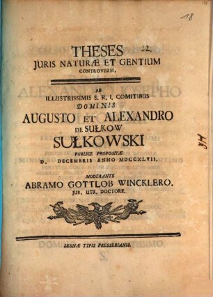 Theses juris naturae et gentium controversi