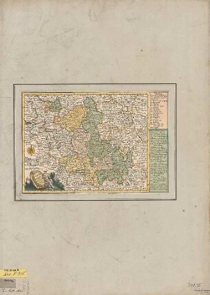 Karte des Kreises Leipzig, ca. 1:500 000, Kupferstich, nach 1750