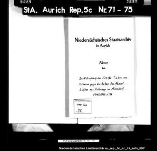 Der Widerspruch des Concke Tiaden aus Victorbur gegen den Anbau des Meinert Siefken aus Hollwege in Moordorf