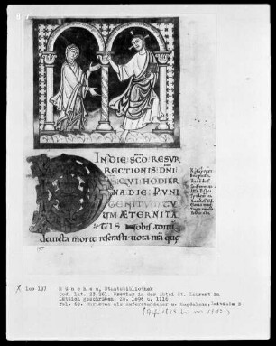 Sakramentar, Folio 208 (Blatt) — ---, Folio 208 (Blatt)Noli me tangere, Folio 69 recto