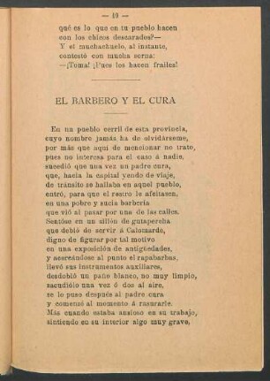 El barbero y el cura