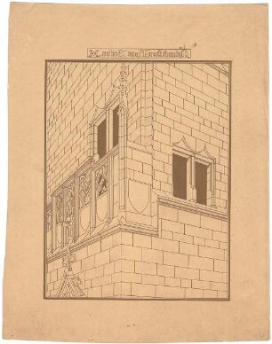 Billing, Hermann; Bretten (Baden-Württemberg), Marktplatz; Melanchthonhaus - Fassade (Entwurf, Perspektive)