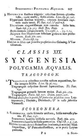 Classis XIX. Syngenesia Polygamia Aequalis