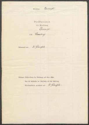 3 Fragebogen und 2 Karten Perouse, OA Leonberg