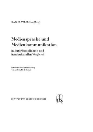 Discourse structure and communicative intentions : a study of Russian TV interviews