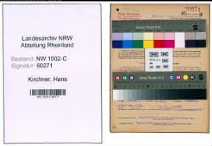 Entnazifizierung Hans Kirchner, geb. 31.01.1902 (Kaufmann)