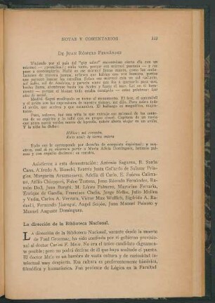 La dirección de la Biblioteca Nacional