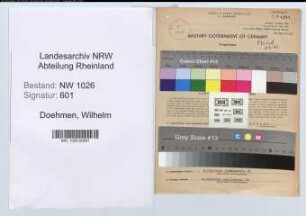 Entnazifizierung Wilhelm Doehmen , geb. 13.03.1893 (Kaufmaennischer Angestellter)