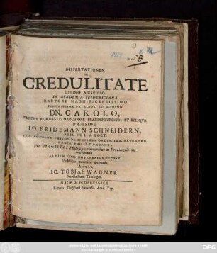 Dissertationem De Credulitate