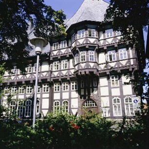 Goslar. Historisches Fachwerkhaus. Hauptfassade