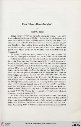 31: Über Rilkes "Neue Gedichte"