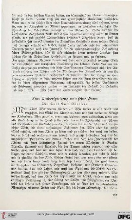 Das Kinderspiel und seine Form