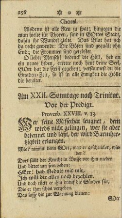 Am XXII. Sonntage nach Trinitat