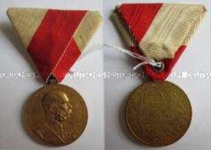 Bronzene Jubiläums-Erinnerungsmedaille für die bewaffnete Macht und die Gendarmerie, Doppelmonarchie Österreich-Ungarn
