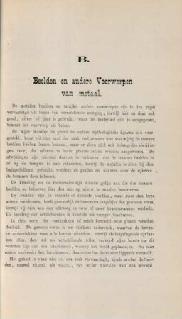B. Beelden en andere voorwerpen van metaal