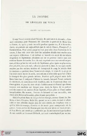 1: La Joconde de Léonard de Vinci : gravée par Calamatta