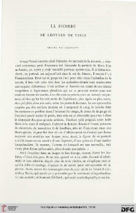 1: La Joconde de Léonard de Vinci : gravée par Calamatta