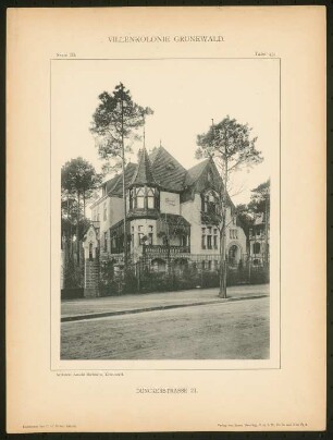 Villa Arthur Bird, Berlin-Grunewald: Ansicht (aus: Die Villenkolonie Grunewald, hrsg. von Egon Hessling, Berlin 1903)