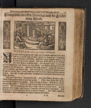 Evangelium am ersten Sonntage nach der Erscheinung Christi.