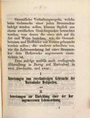 Brunnendiäetetik für Marienbads Kurgäste oder Anweisung zum zweckmässigen Gebrauche der Marienbader Heilquellen
