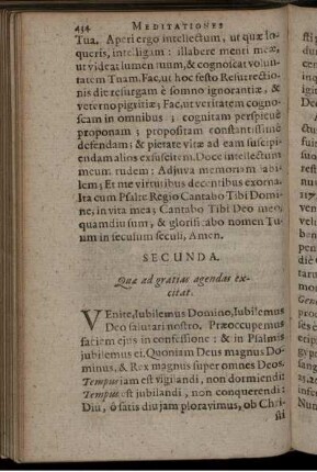 Secunda. Quae ad gratias agendas excitat