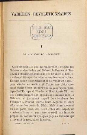 Variétés révolutionnaires : (Bibliothèque d'histoire contemporaine.) Précédé d'un avant-propos Par A. Ranc, 3