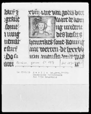 Sächsische Weltchronik (bis zum Jahre 1229) — Kaiser Friedrich II., Folio 119verso
