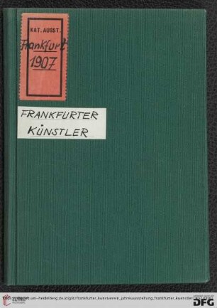 9: Katalog der ... Jahresausstellung der Frankfurter Künstler im Frankfurter Kunstverein