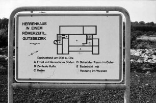 Winningen: Plan der Ausgrabung; Römisches Herrenhaus