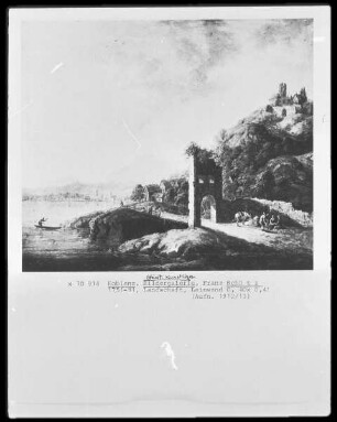 Rheinlandschaft mit Torruine