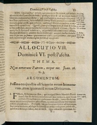 59-65, Allocutio VIII.