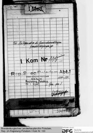 Organisation der Gemeindeverwaltungen sowie Grenzberichtigungen
