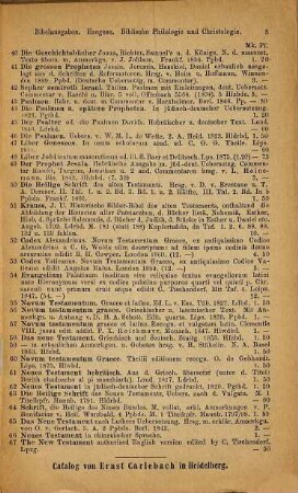 Antiquarisches Bücherverzeichnis. 147. 1886