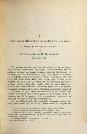 Beiträge zur pathologischen Anatomie und zur allgemeinen Pathologie. 12, 12. 1893